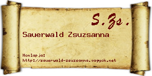 Sauerwald Zsuzsanna névjegykártya
